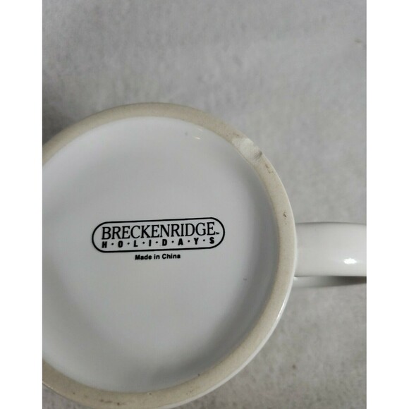 Christmas Santa Train Coffee Mugs Breckenridge Holidays Set of Two Collectible - Picture 12 of 12